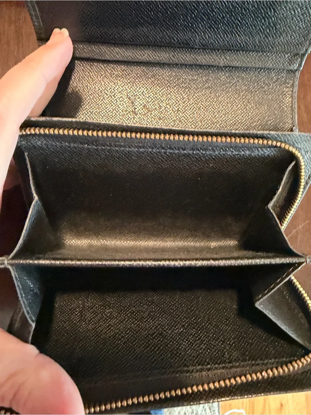 Authentic Louis Vuitton Black Epi Leather Clutch Wallet